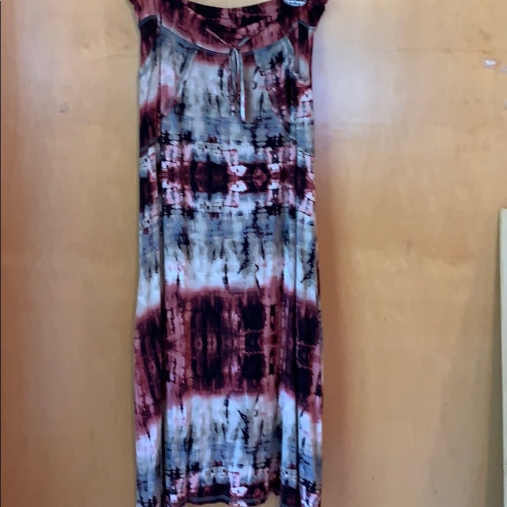 Shades of pink/greys/black tie dye skirt